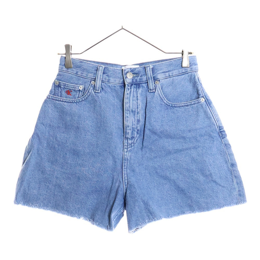 Calvin Klein(カルバンクライン) ダメージ加工 デニムショーツ レディース J219191 ブルー