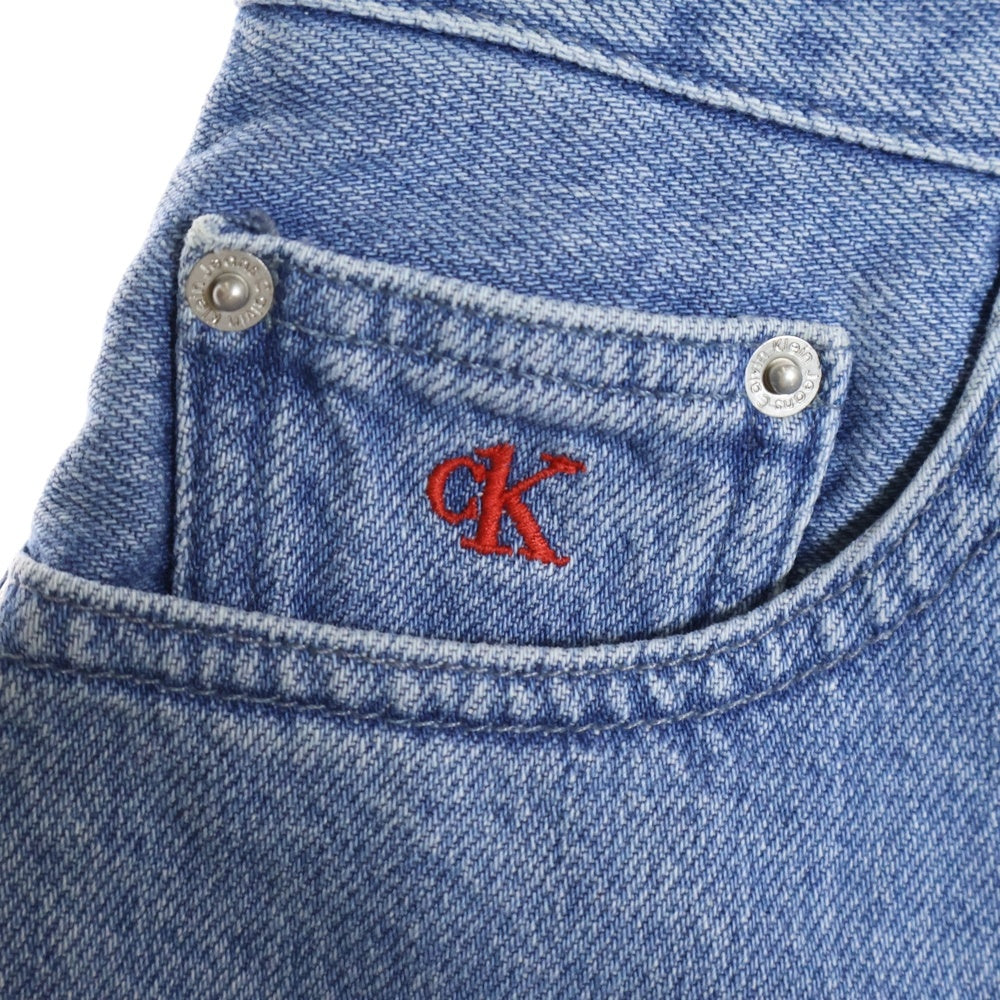 Calvin Klein(カルバンクライン) ダメージ加工 デニムショーツ レディース J219191 ブルー