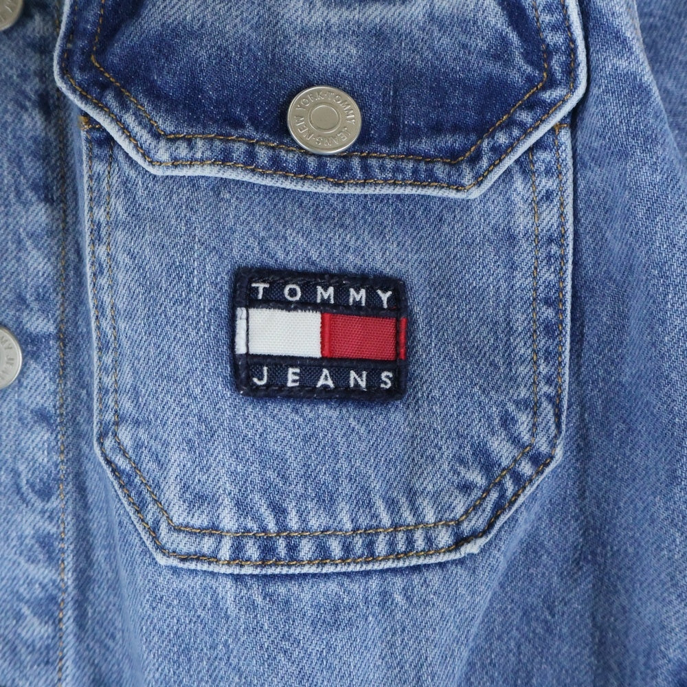 TOMMY JEANS(トミージーンズ) Overal Mom Jumpsuit デニム オールインワン サロンペット つなぎ レディース DW0DW10106 ブルー