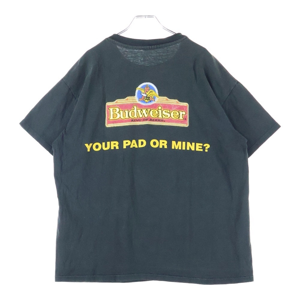 VINTAGE(ヴィンテージ) 90s VINTAGE Budweiser Frog Tee バドワイザー カエル 両面プリント クルーネック 半袖Tシャツ カットソー ブラック