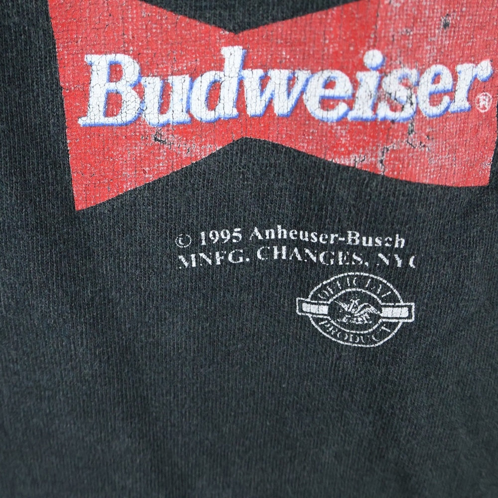 VINTAGE(ヴィンテージ) 90s VINTAGE Budweiser Frog Tee バドワイザー カエル 両面プリント クルーネック 半袖Tシャツ カットソー ブラック