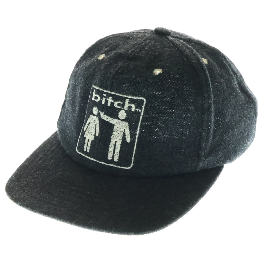 Vintage Works(ヴィンテージワークス) 90s Bitch Skateboards Wool Cap ビッチ スケートボーズ USA製 ウール ベースボール トラッカーキャップ 帽子 ブラック