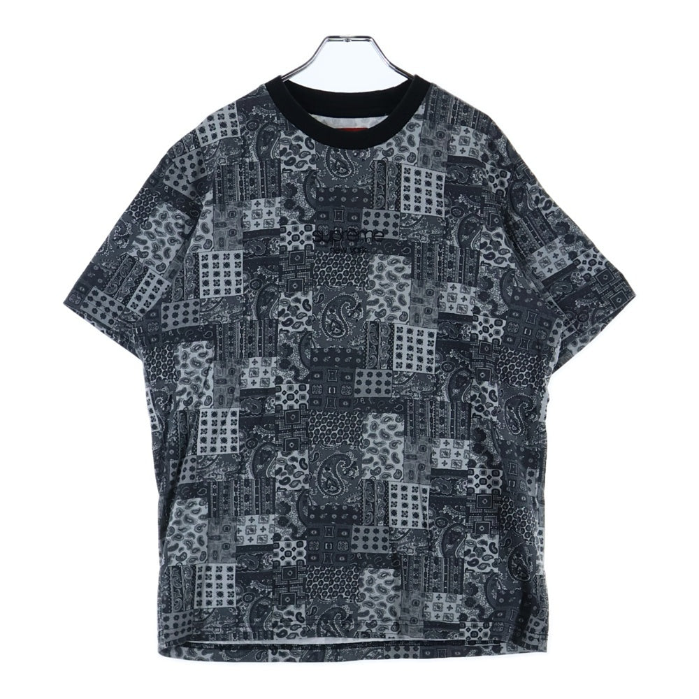 SUPREME(シュプリーム) 19SS Patchwork Paisley S/S Top パッチワークペイズリー 半袖Tシャツ カットソー ブラック