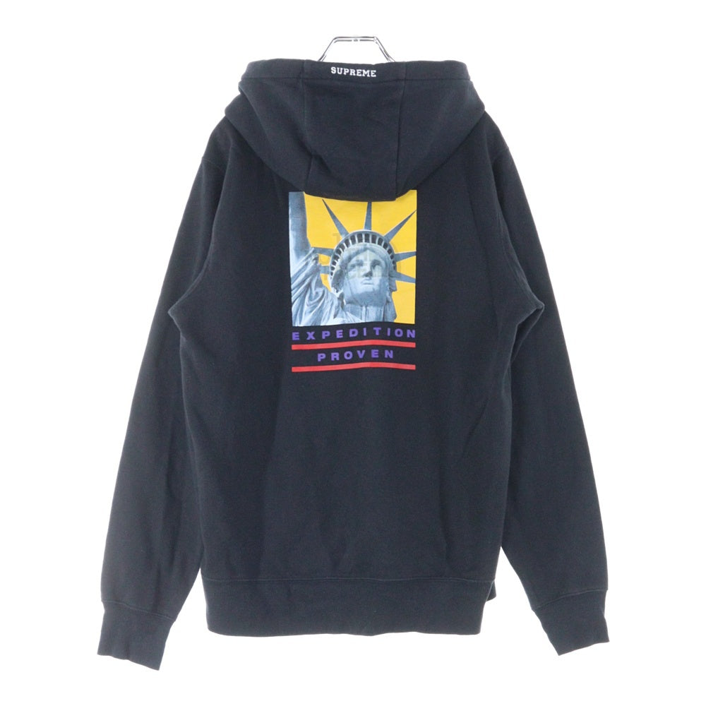 SUPREME(シュプリーム) 19AW ×THE NORTH FACE State of Liberty Hooded Sweatershirt ×ザ・ノースフェイス 自由の女神 フロントプリント プルオーバーパーカー フーディ ブラック