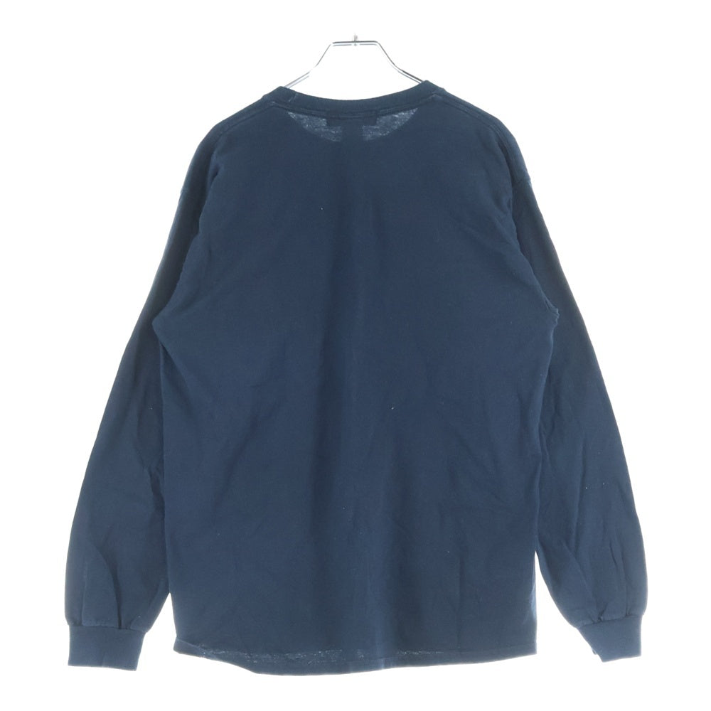 NO BRAND(ノーブランド) HELLOWS EXTRAFINE ハローズエクストラファイン 胸ロゴ 刺繍 半袖Tシャツ カットソー ブラック