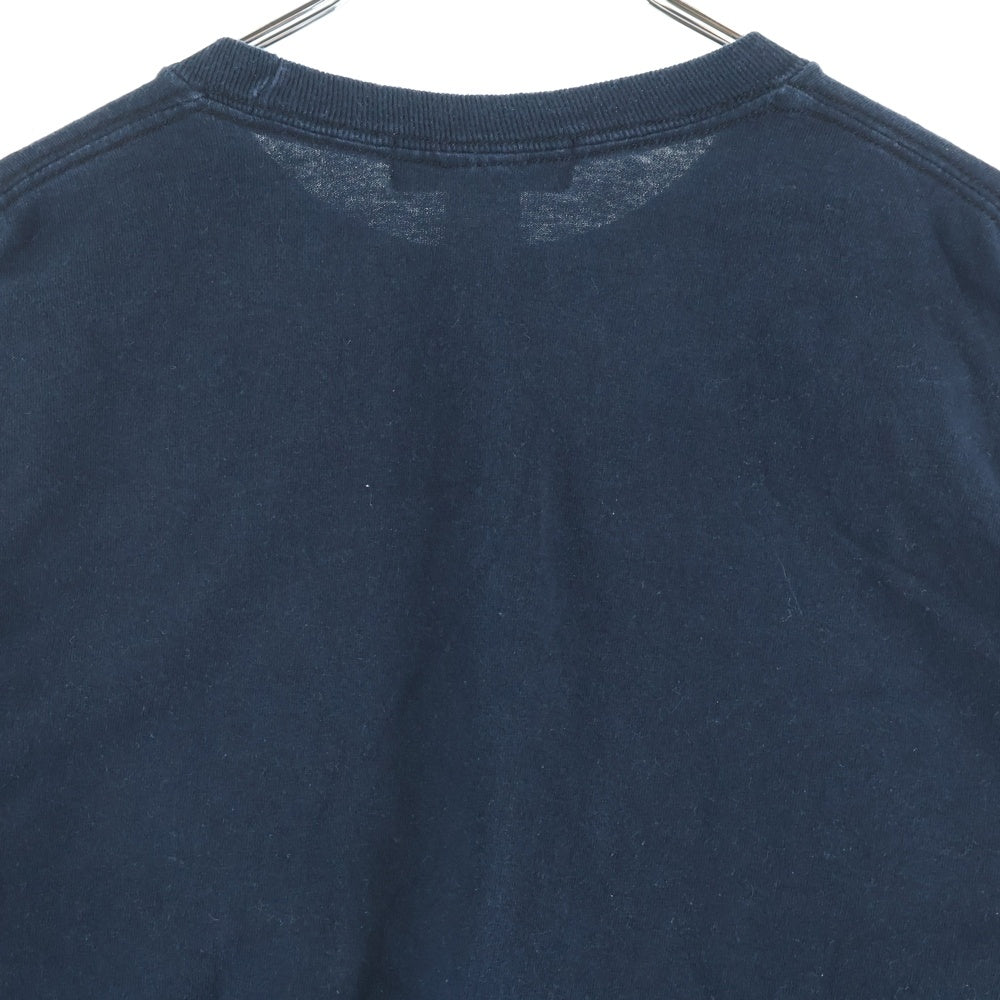 NO BRAND(ノーブランド) HELLOWS EXTRAFINE ハローズエクストラファイン 胸ロゴ 刺繍 半袖Tシャツ カットソー ブラック