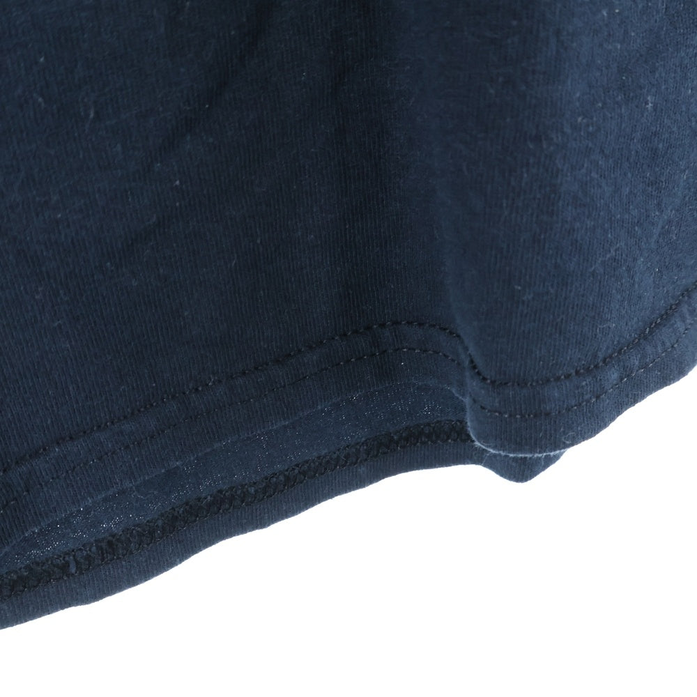 NO BRAND(ノーブランド) HELLOWS EXTRAFINE ハローズエクストラファイン 胸ロゴ 刺繍 半袖Tシャツ カットソー ブラック