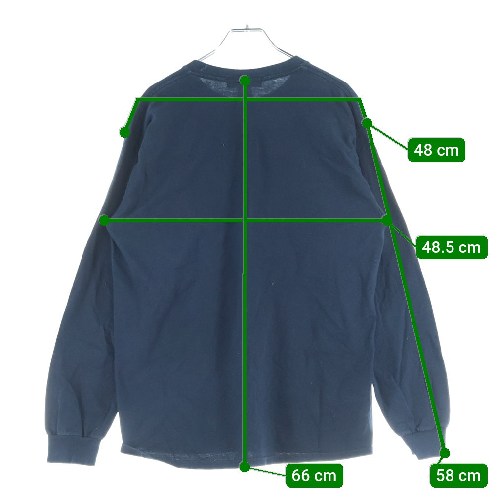 NO BRAND(ノーブランド) HELLOWS EXTRAFINE ハローズエクストラファイン 胸ロゴ 刺繍 半袖Tシャツ カットソー ブラック