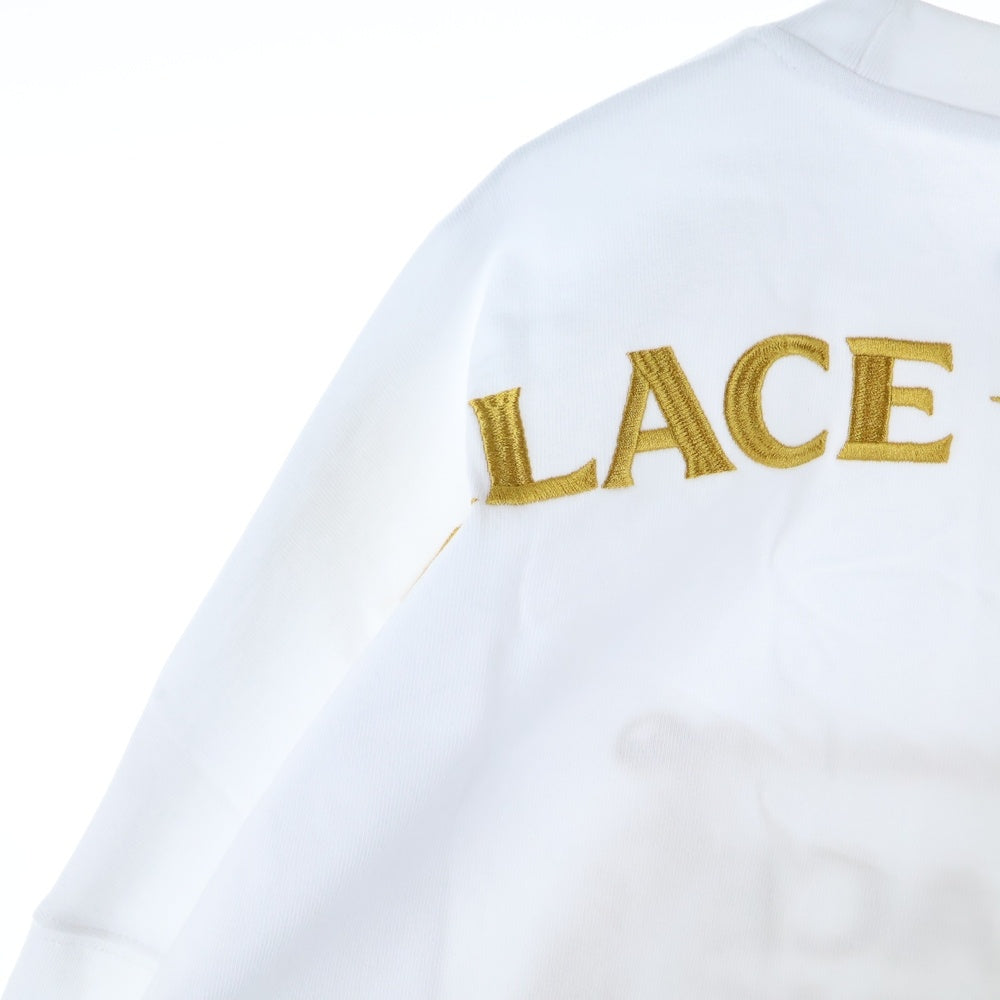 Palace Skateboards(パレススケートボーズ) 21SS x Stella Artois Drop Shoulder Long-Sleeve フロントロゴ刺繍 長袖Tシャツ ホワイト P20STES001