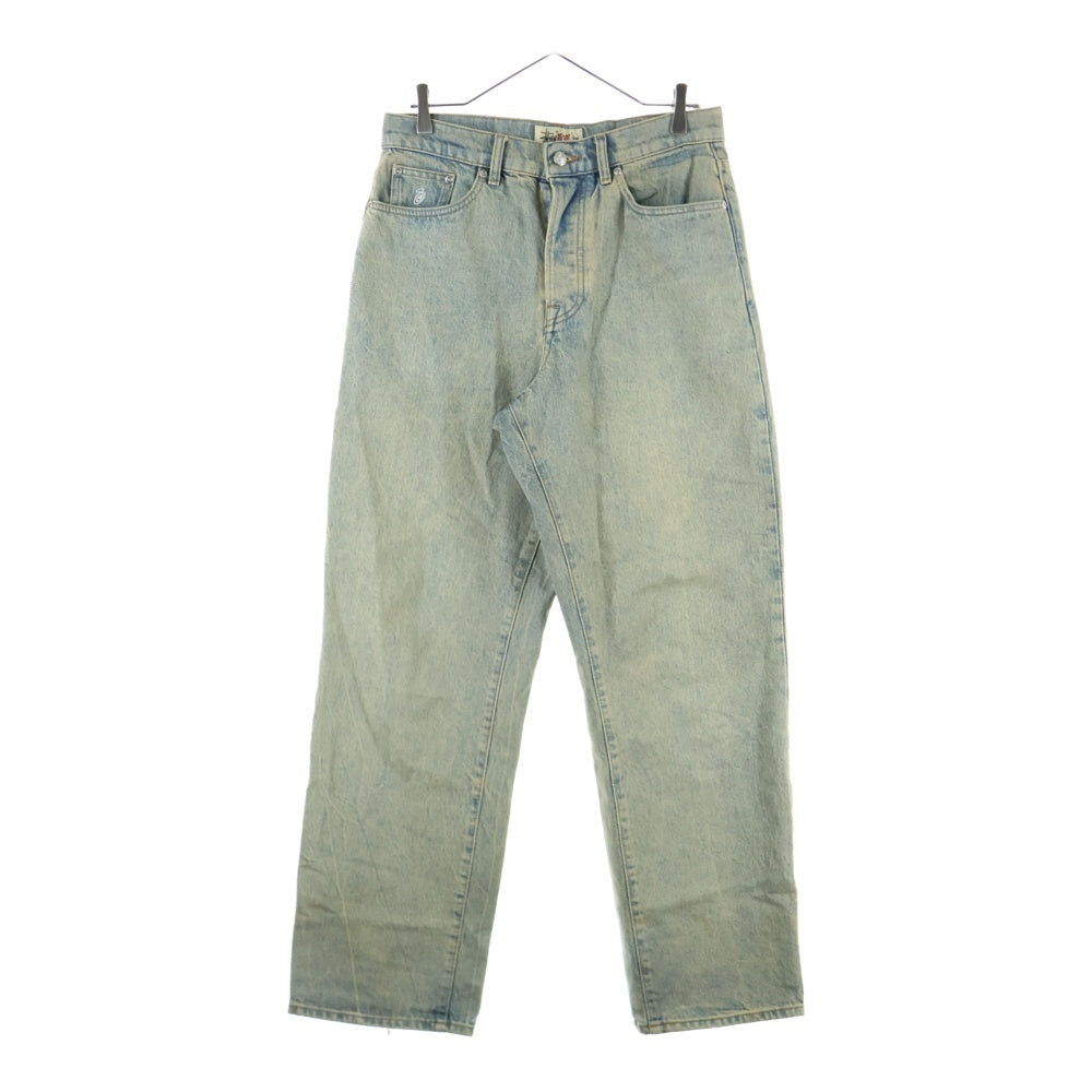 STUSSY(ステューシー) BIG OL JEAN DENIM ビッグシルエット ウォッシュド加工 ワイドデニムパンツ 116599 インディゴ
