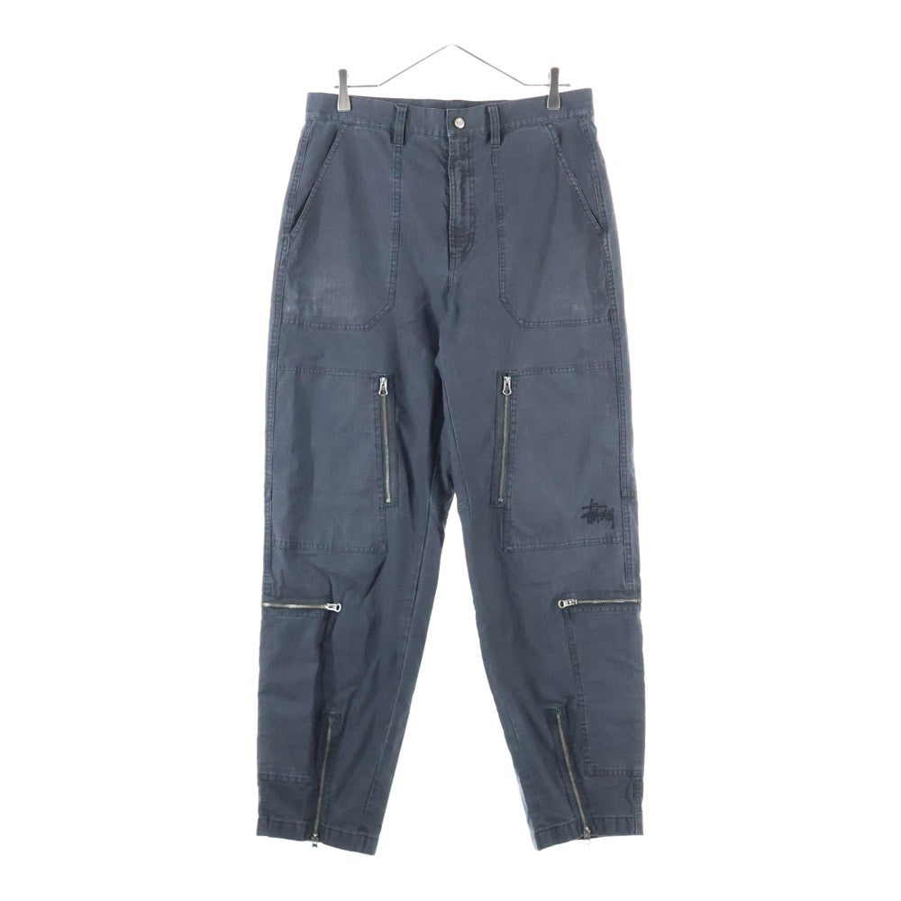 STUSSY(ステューシー) 24SS FLIGHT PANT RIPSTOP PIGMENT DYED フライト リップストップ ピグメントダイ パンツ ブラック 24S116655