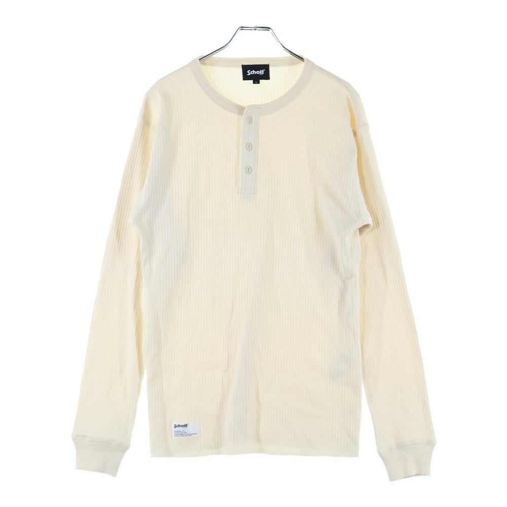 SCHOTT(ショット) ARMY RIB HENLEY NECK T-SHIRT アーミー リブ ヘンリーネック 長袖Tシャツ カットソー 782-5230013
