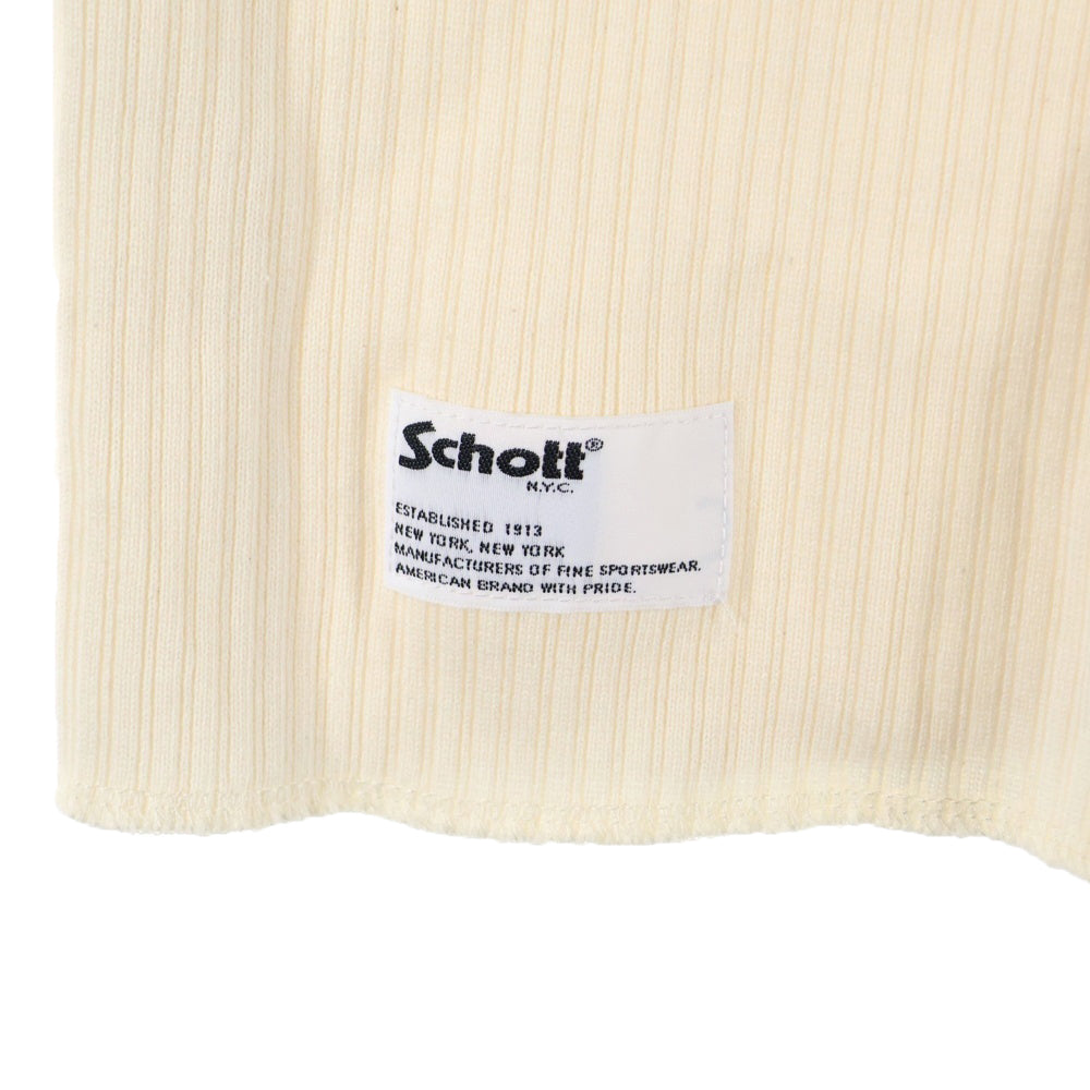 SCHOTT(ショット) ARMY RIB HENLEY NECK T-SHIRT アーミー リブ ヘンリーネック 長袖Tシャツ カットソー 782-5230013
