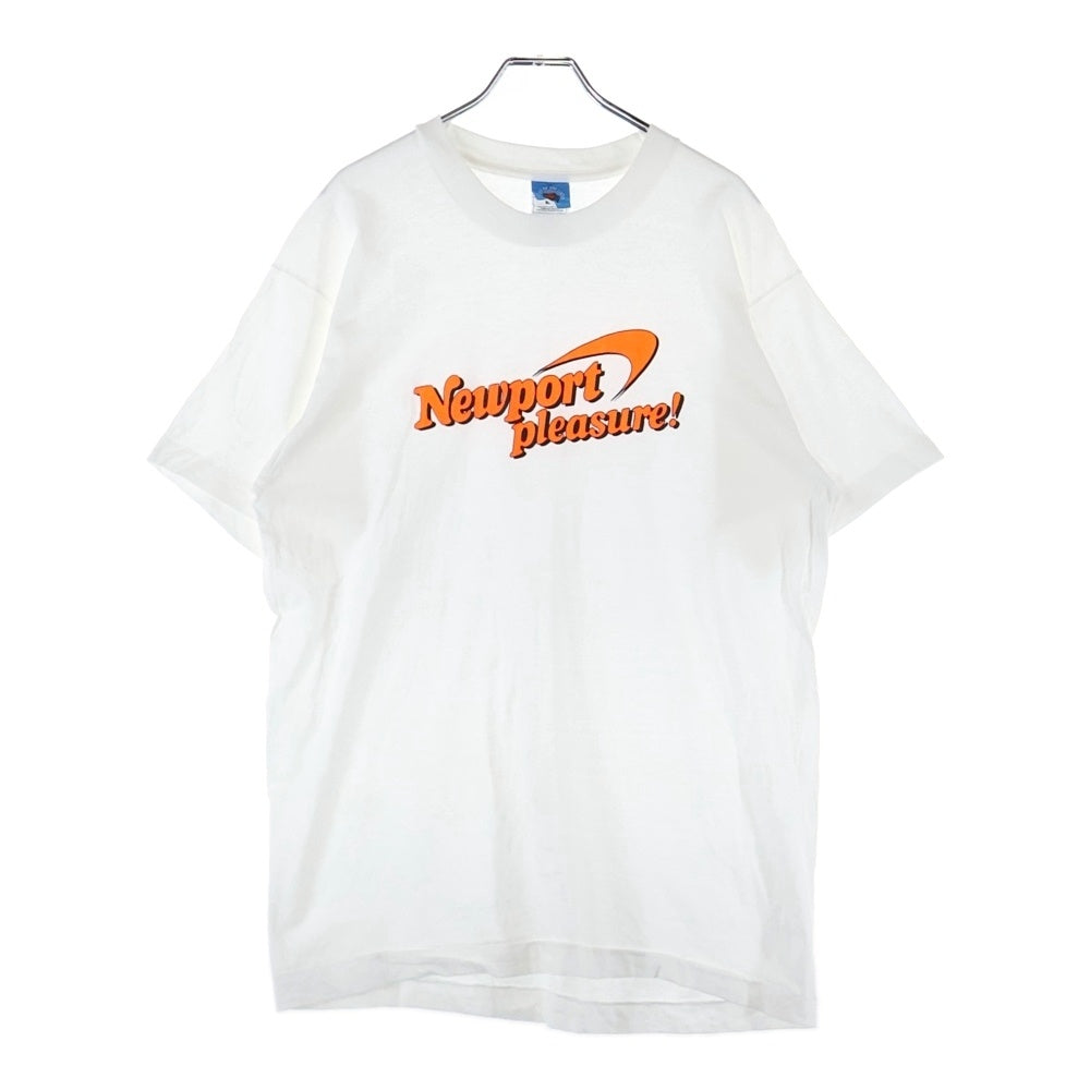 VINTAGE(ヴィンテージ) 90s Newport Pleasure Tee ニューポート FRUITSタグ フロントロゴ プリント クルーネック 半袖Tシャツ カットソー ホワイト