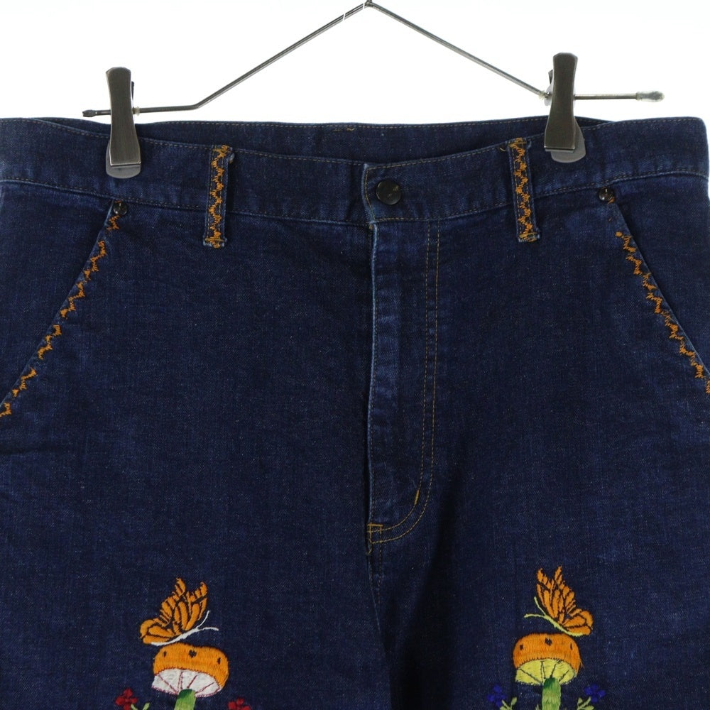 Needles(ニードルス) キノコ刺繍 ブーツカット デニムパンツ インディゴ