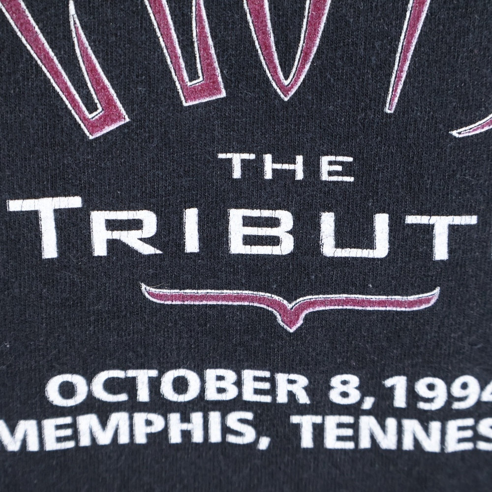 VINTAGE(ヴィンテージ) 90s エルビス プレスリー 両面プリント 半袖Tシャツカットソー ブラック