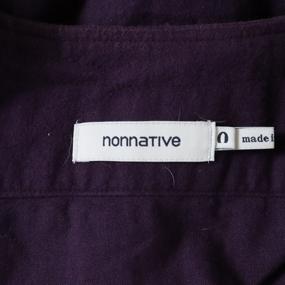 nonnative(ノンネイティブ) 19AW CARPENTER SHIRT JAKCET コットン カーペンターシャツ パープル NN-SJ3603