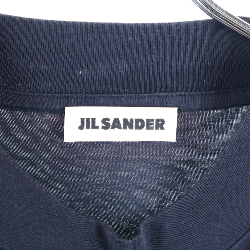JIL SANDER(ジルサンダー) コットン 無地 オーバー 半袖Tシャツ カットソー ブラック JSMT706022 MT247308