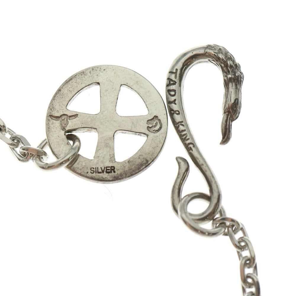 TADY & KING(タディアンドキング) イーグルフック ネイティブホイールSV付き細角チェーンネックレス 50cm シルバー