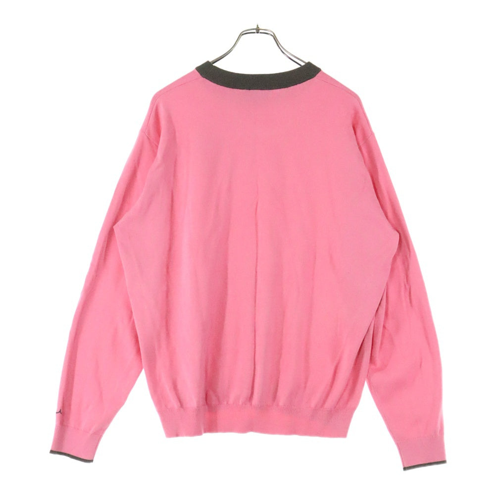 muta(ムータ) MARINE マルニー バイカラー クルーネックニット 長袖Tシャツカットソー ピンク MMSK-446306-NV