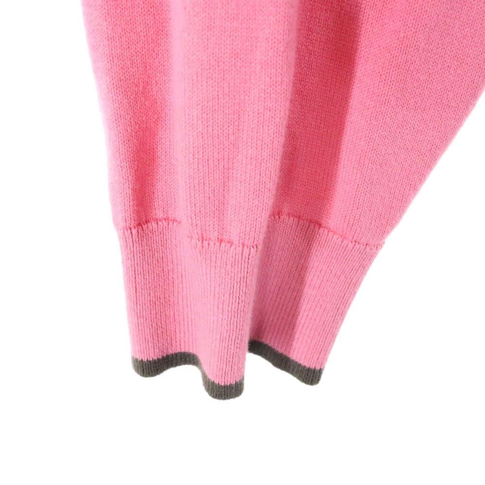 muta(ムータ) MARINE マルニー バイカラー クルーネックニット 長袖Tシャツカットソー ピンク MMSK-446306-NV