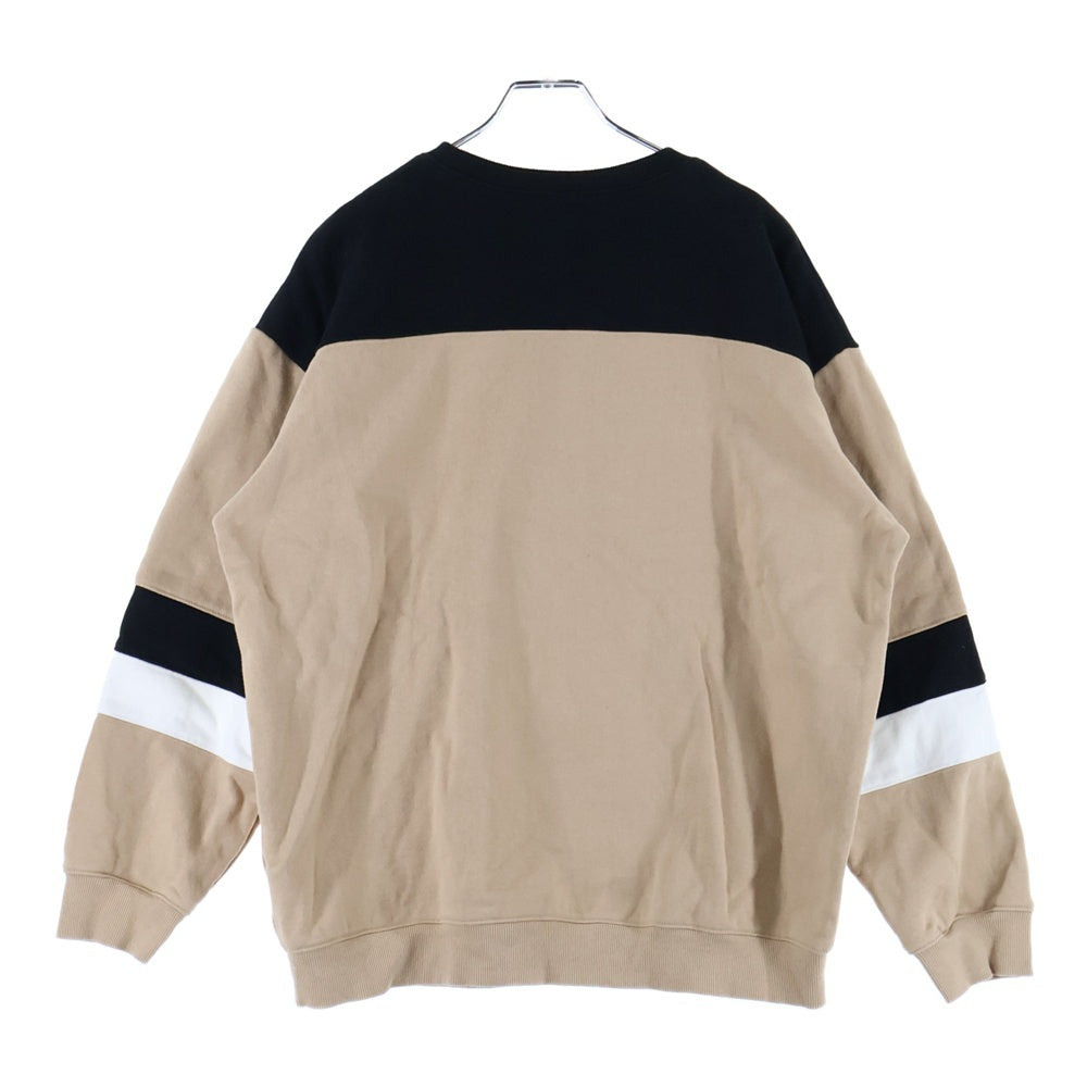 X-GIRL(エックスガール) BIG SWEAT TOP クルーネックスウェットトレーナー ブラック/ブラウン 105213012008