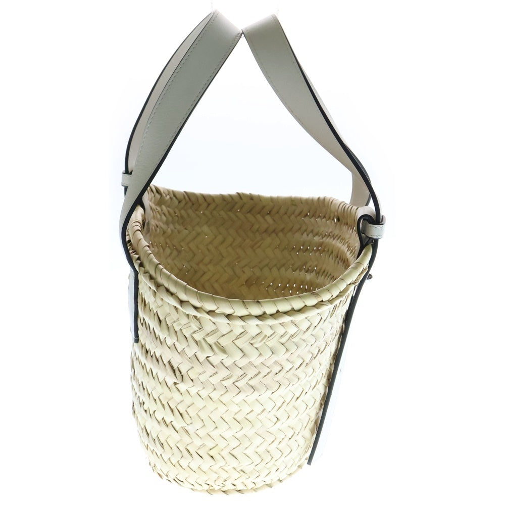 LOEWE バスケットかごバッグ バスケットバッグ スモール（ヤシの葉&カーフ） ベージュ - LOEWE