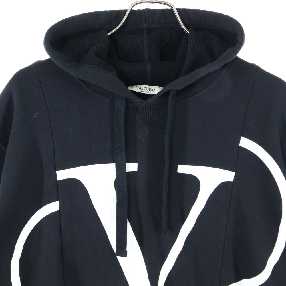 VALENTINO(ヴァレンティノ) ロゴプリント プルオーバーパーカー フーディー ブラック RV0MF03RSBU