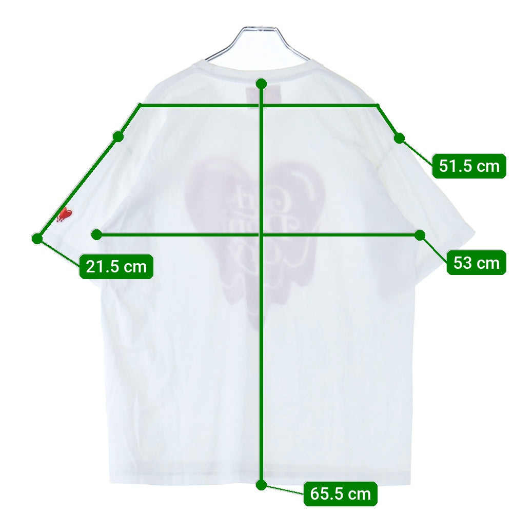 Girls Don't Cry(ガールズドントクライ) ×Emotionally Unavailable エモーショナリー アンアベイラブル ロゴプリント クルーネック半袖Tシャツ カットソー ホワイト