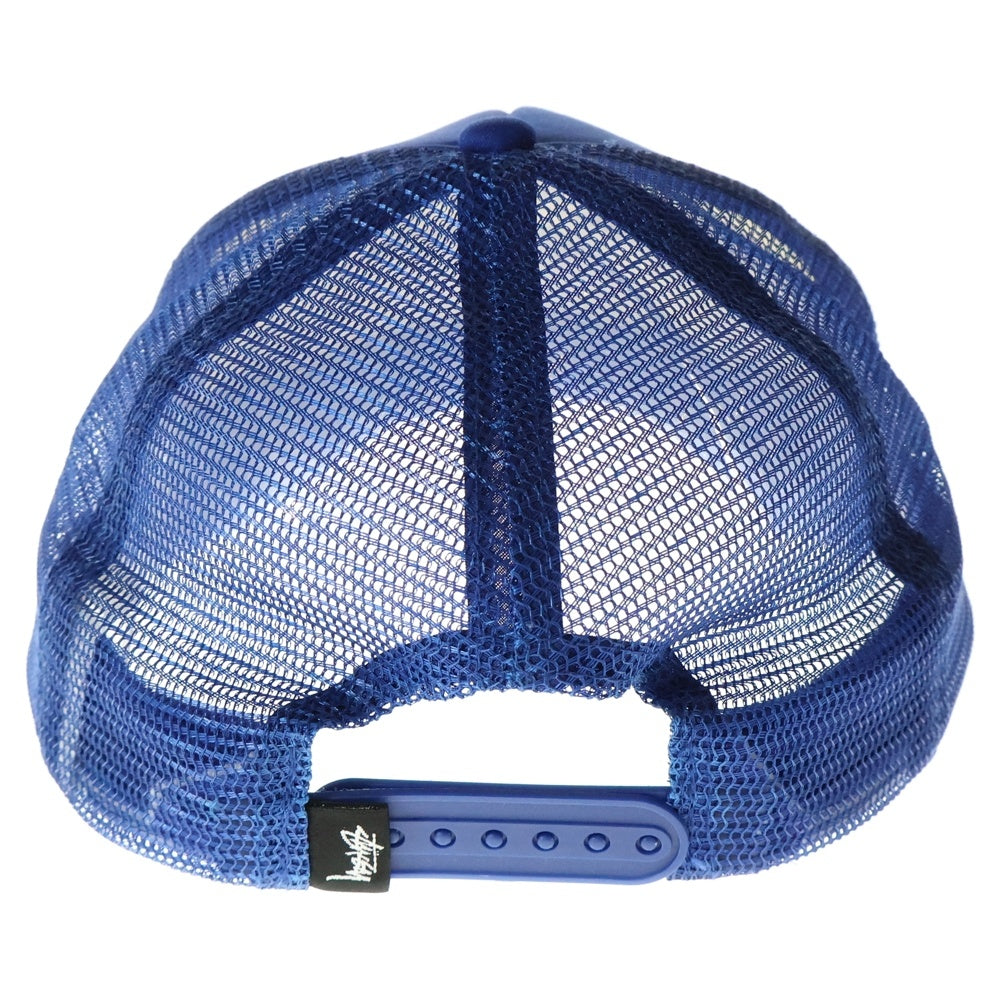 STUSSY(ステューシー) Mesh cap 刺繍ロゴ メッシュキャップ ブルー