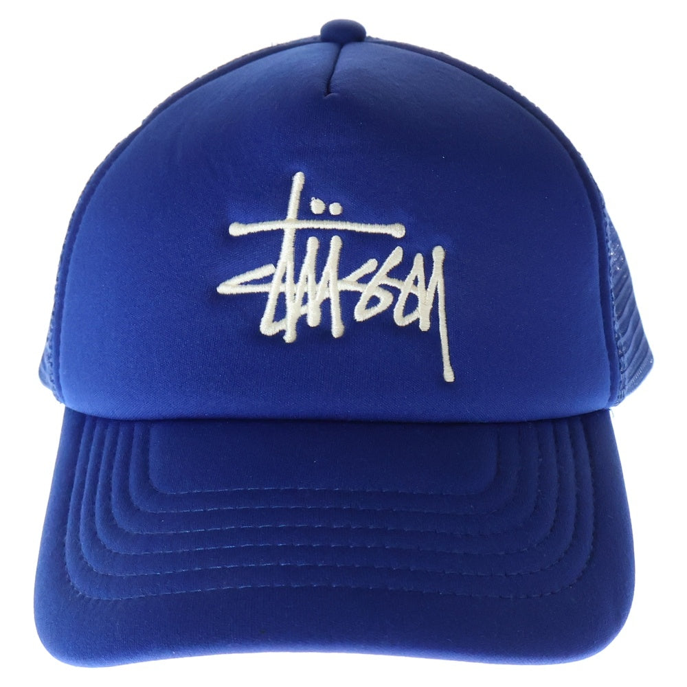 STUSSY(ステューシー) Mesh cap 刺繍ロゴ メッシュキャップ ブルー