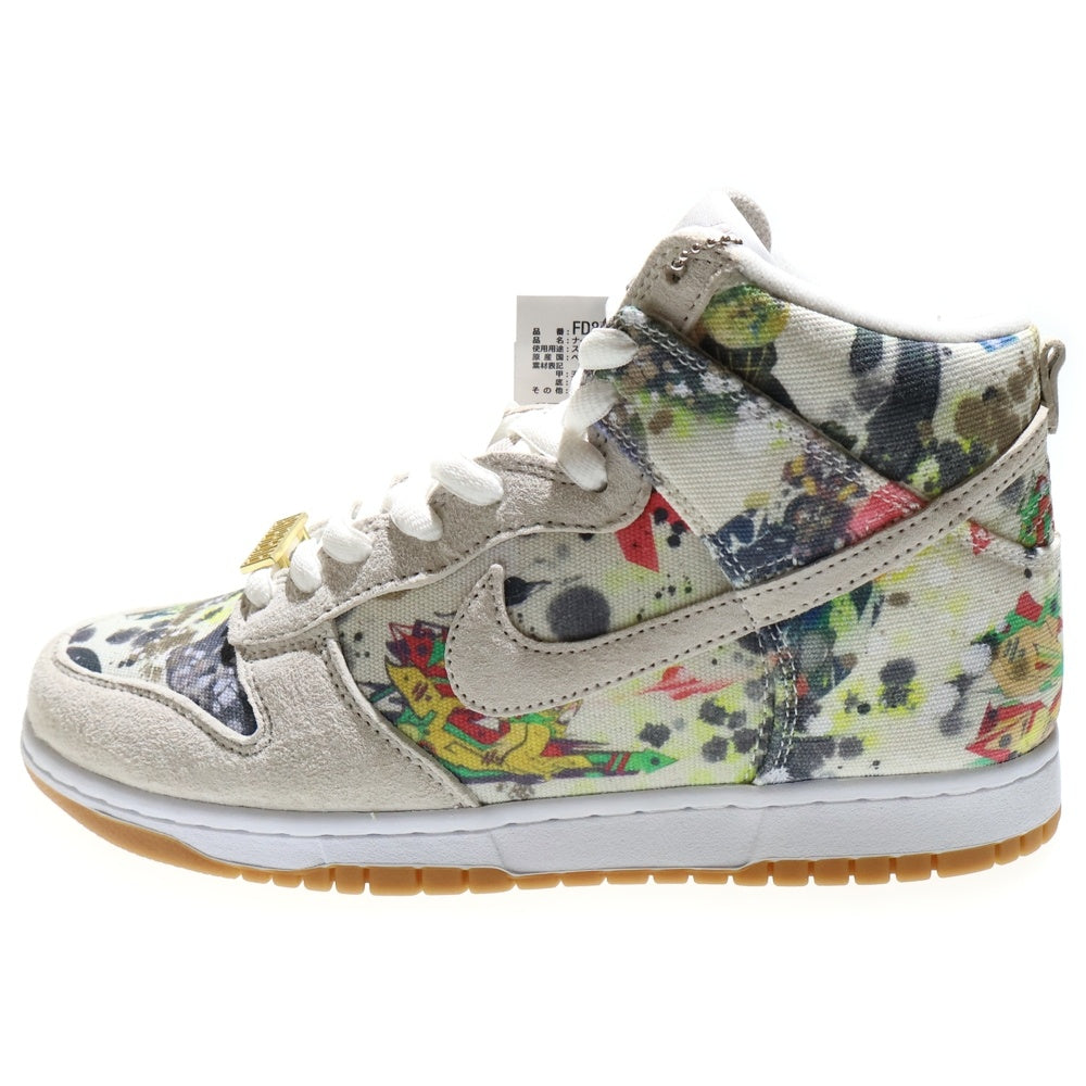 NIKE SB(ナイキエスビー) ×SUPREME DUNK HIGH RAMMELLZEE シュプリーム ダンク ラメルジー ハイカットスニーカー ホワイト/マルチ US8/26cm FD8779-100