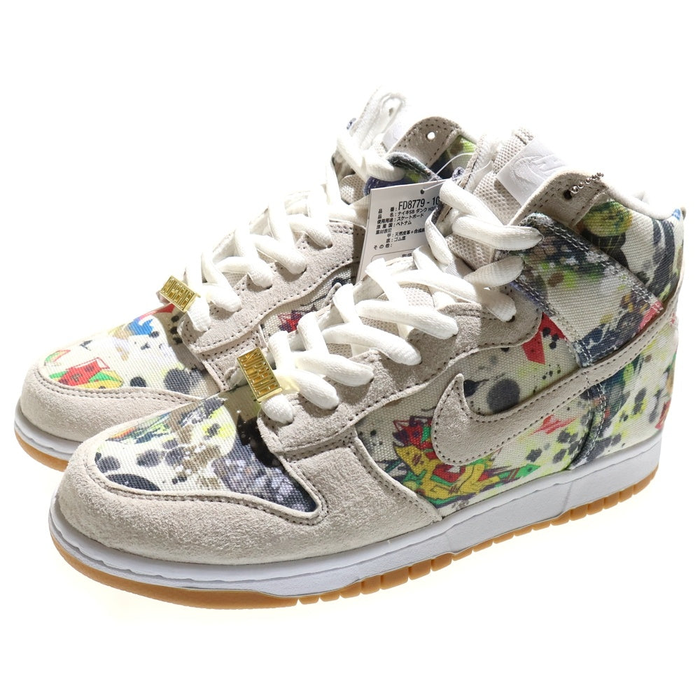 NIKE SB(ナイキエスビー) ×SUPREME DUNK HIGH RAMMELLZEE シュプリーム ダンク ラメルジー ハイカットスニーカー ホワイト/マルチ US8/26cm FD8779-100