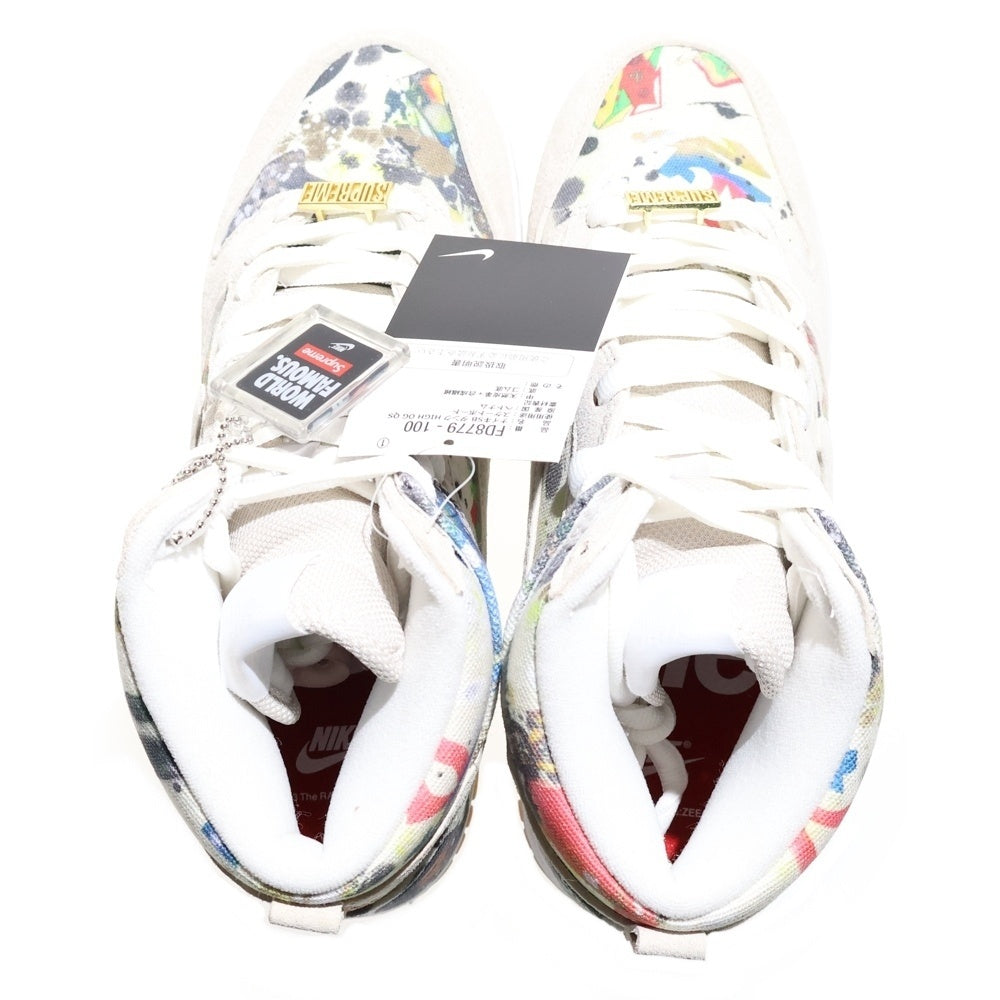 NIKE SB(ナイキエスビー) ×SUPREME DUNK HIGH RAMMELLZEE シュプリーム ダンク ラメルジー ハイカットスニーカー ホワイト/マルチ US8/26cm FD8779-100