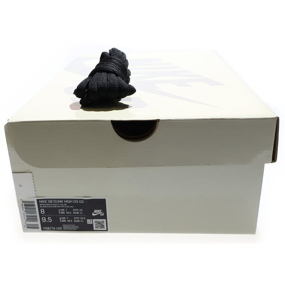 NIKE SB(ナイキエスビー) ×SUPREME DUNK HIGH RAMMELLZEE シュプリーム ダンク ラメルジー ハイカットスニーカー ホワイト/マルチ US8/26cm FD8779-100