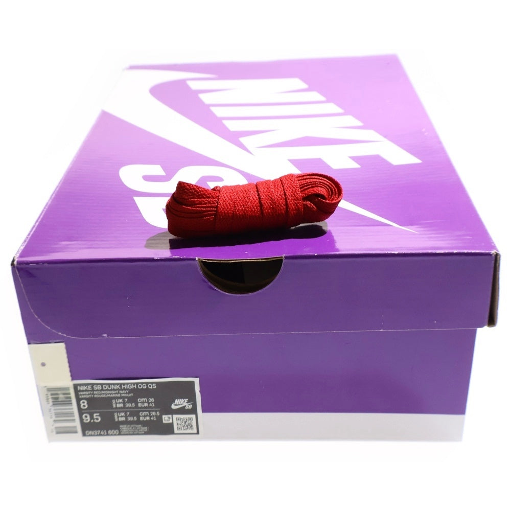 NIKE SB(ナイキエスビー) 22SS × SUPREME DUNK HIGH BY ANY MEANS シュプリーム ダンク バイ エニー ミーンズ ハイカットスニーカー レッド/ネイビー US8/26cm DN3741-600