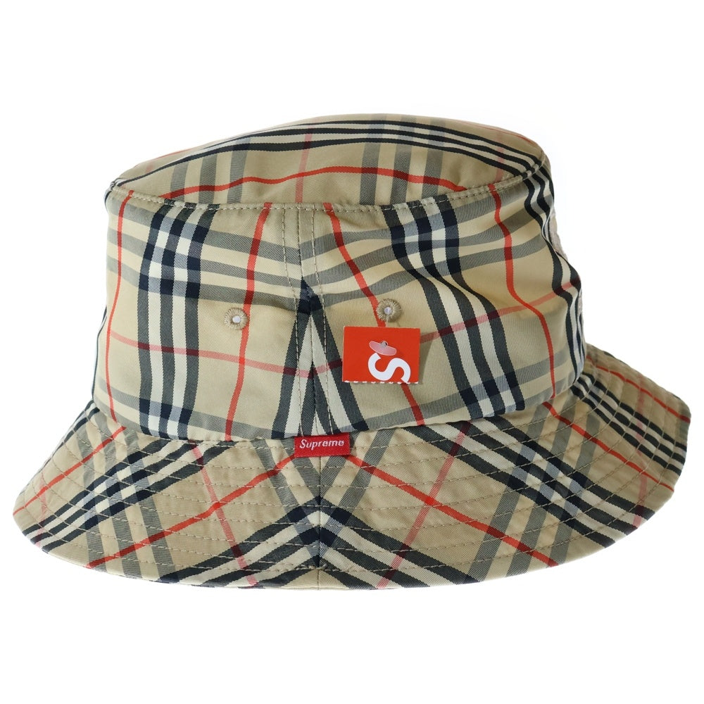 SUPREME(シュプリーム) 22SS × Burberry Crusher バーバリー クラッシャー バケットハット 帽子 ベージュ
