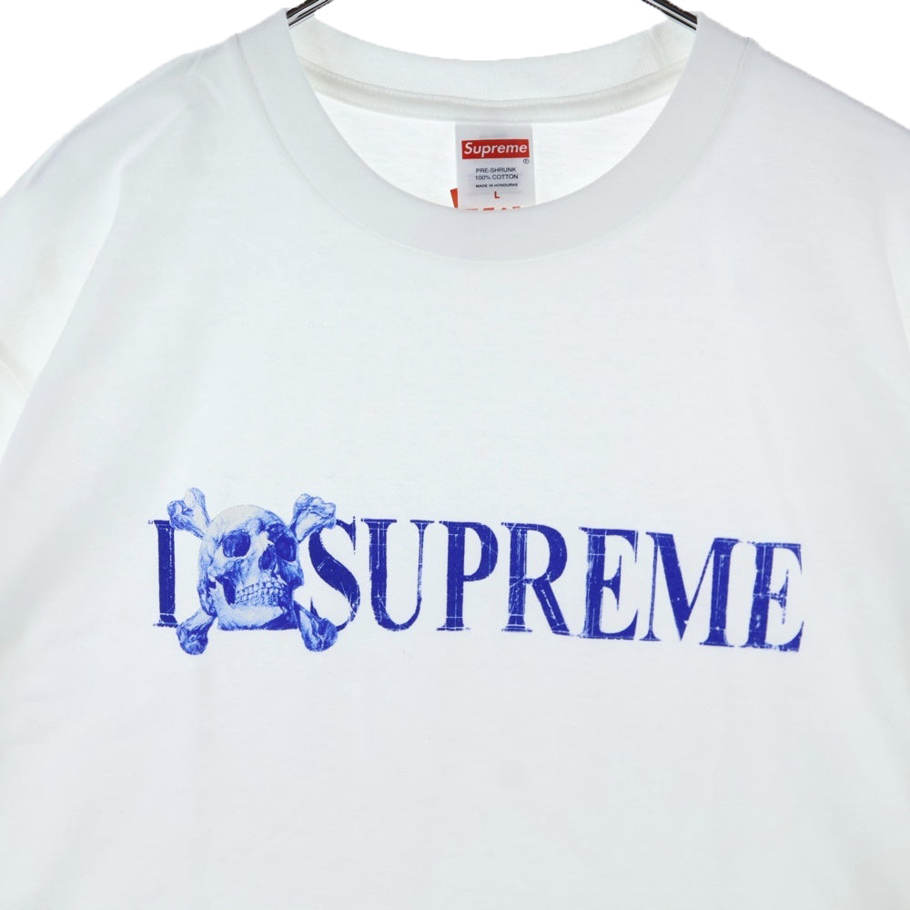 SUPREME(シュプリーム) 25AW Skull Tee スカル ロゴプリント クルーネック 半袖Tシャツ カットソー ホワイト