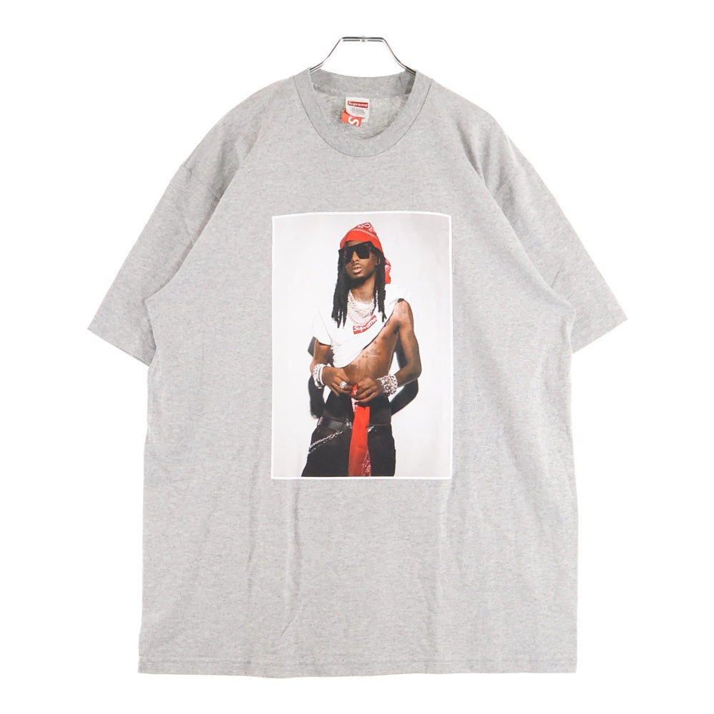 SUPREME(シュプリーム) 25AW Playboi Carti Tee プレイボーイ カーティ フォトプリント クルーネック 半袖Tシャツ カットソー グレー