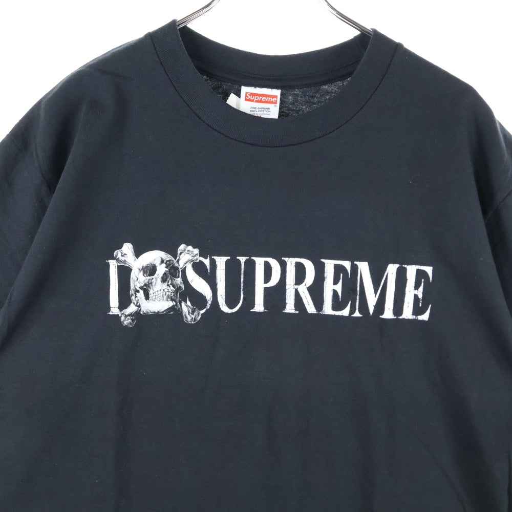 SUPREME(シュプリーム) 25AW Skull Tee スカル ロゴプリント クルーネック 半袖Tシャツ カットソー ブラック