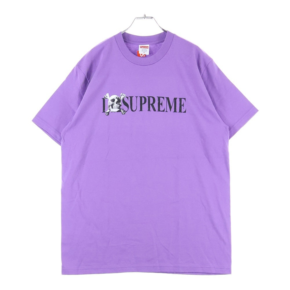 SUPREME(シュプリーム) 25AW Skull Tee スカル ロゴプリント クルーネック 半袖Tシャツ カットソー パープル