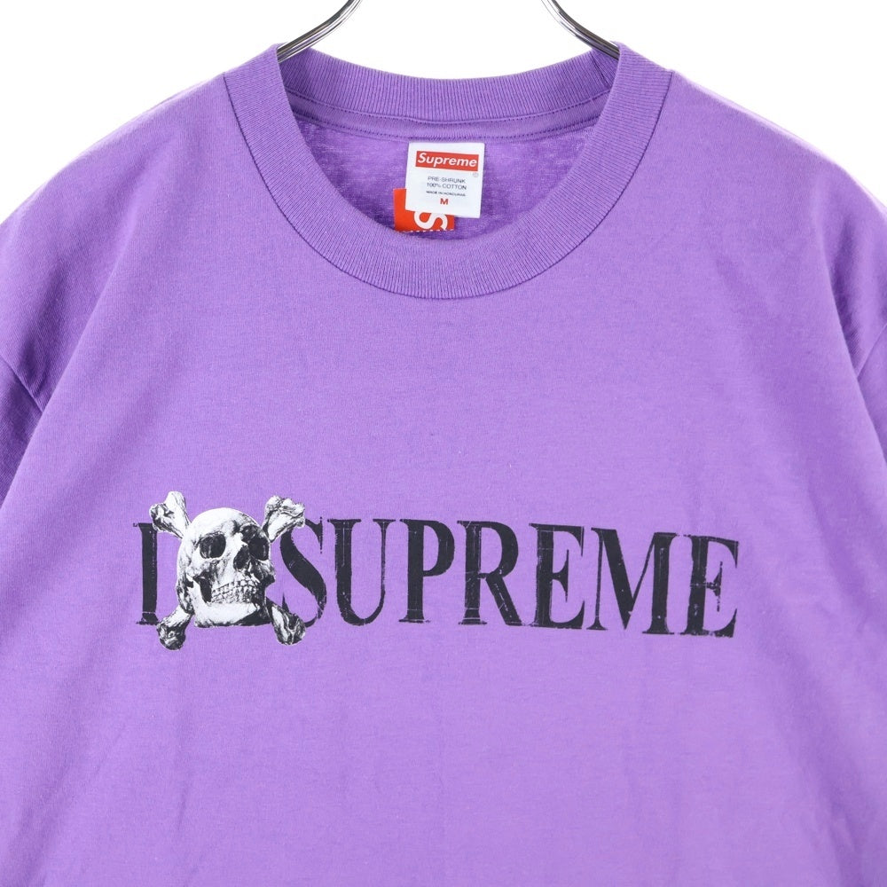 SUPREME(シュプリーム) 25AW Skull Tee スカル ロゴプリント クルーネック 半袖Tシャツ カットソー パープル