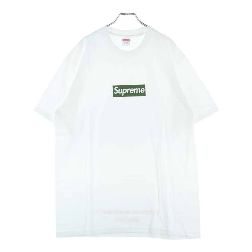 SUPREME(シュプリーム) 23AW Berlin Store Open Limited Box Logo Tee ベルリン オープン記念 ボックスロゴ クルーネック 半袖Tシャツ カットソー ホワイト/カーキ