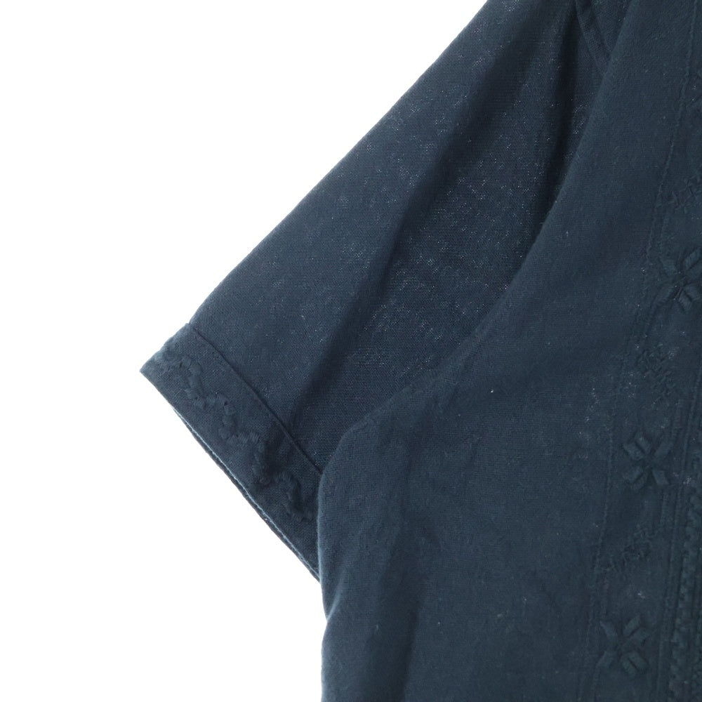 SUPREME(シュプリーム) 20SS Embroidered S/S Shirt エンブロイダード メッシュ キューバ 半袖シャツ ブラック