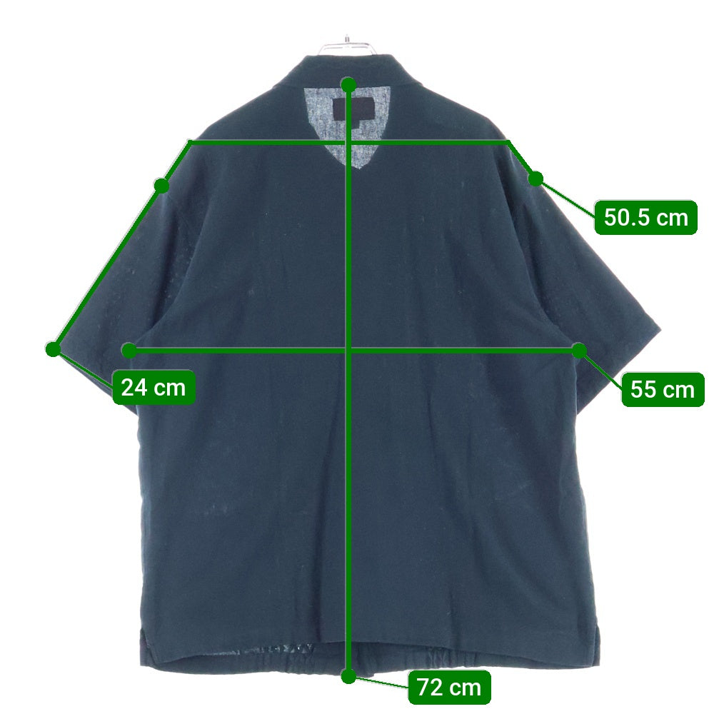 SUPREME(シュプリーム) 20SS Embroidered S/S Shirt エンブロイダード メッシュ キューバ 半袖シャツ ブラック