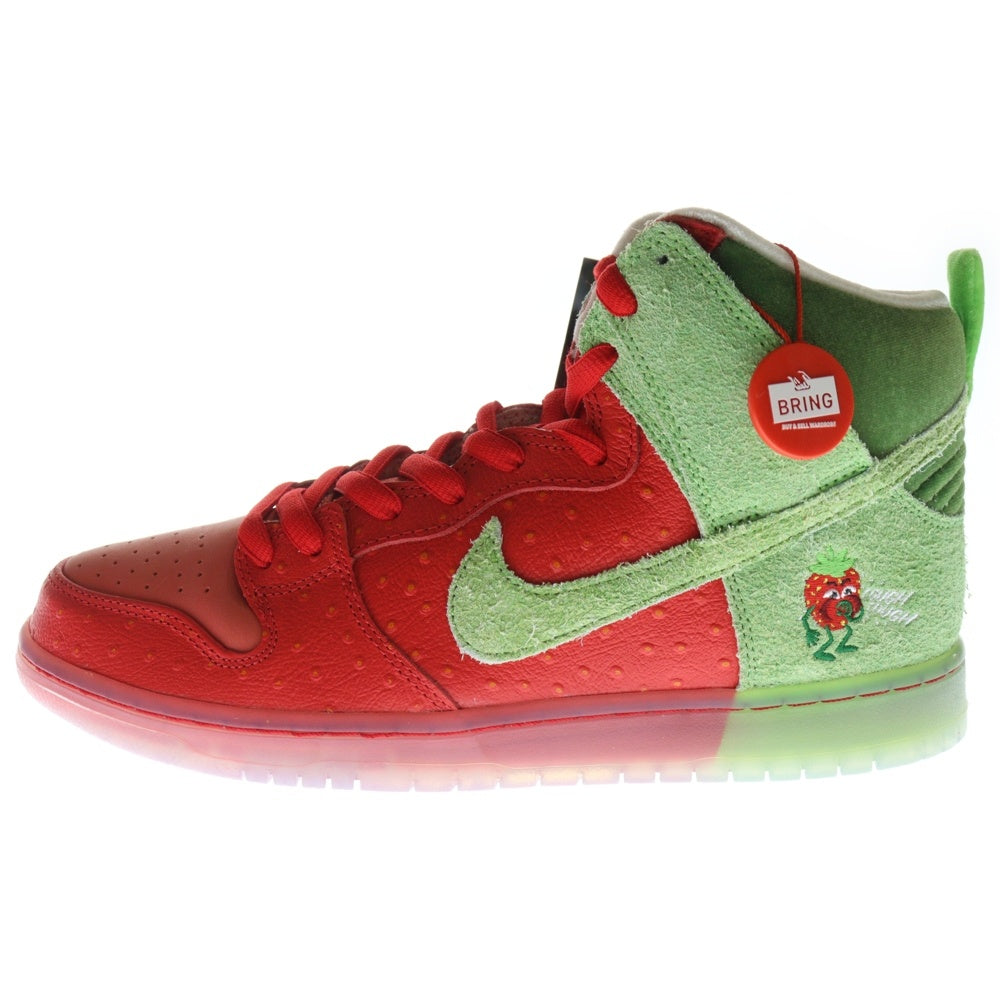 NIKE(ナイキ) SB DUNK HIGH STRAWBERRY COUGH エスビー ダンクハイ ストロベリー コフ ハイカットスニーカー レッド/グリーン US10/28cm CW7093-600