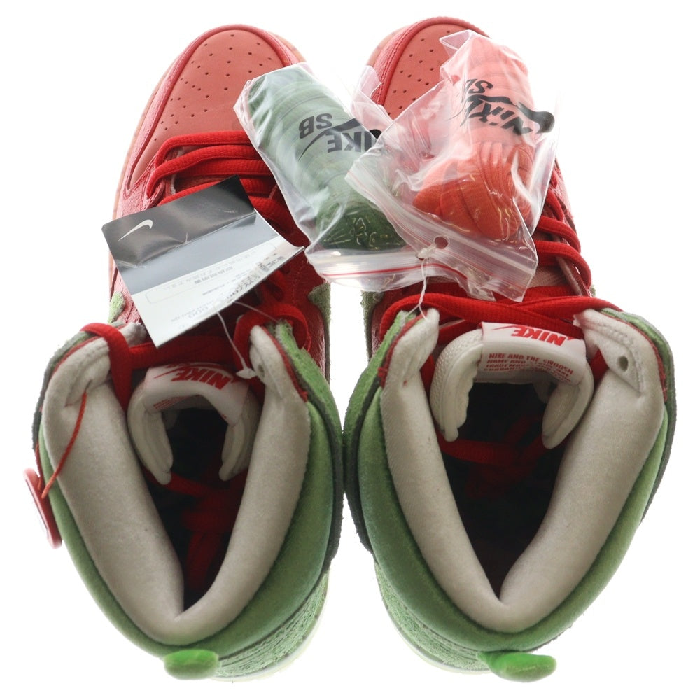 NIKE(ナイキ) SB DUNK HIGH STRAWBERRY COUGH エスビー ダンクハイ ストロベリー コフ ハイカットスニーカー レッド/グリーン US10/28cm CW7093-600