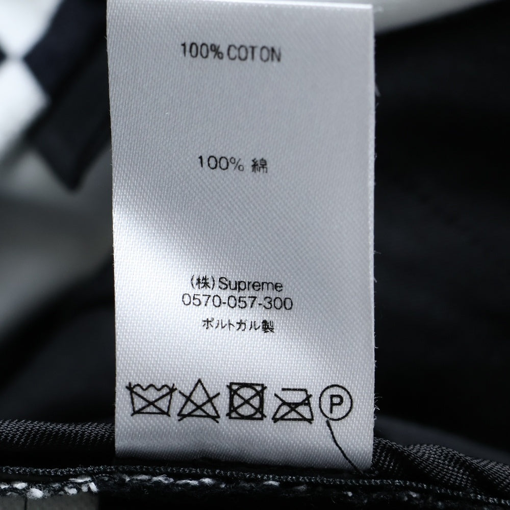 SUPREME(シュプリーム) 20AW Velvet Trouser ベルベット トラウザー ベロア チェック パンツ ブラック/ホワイト