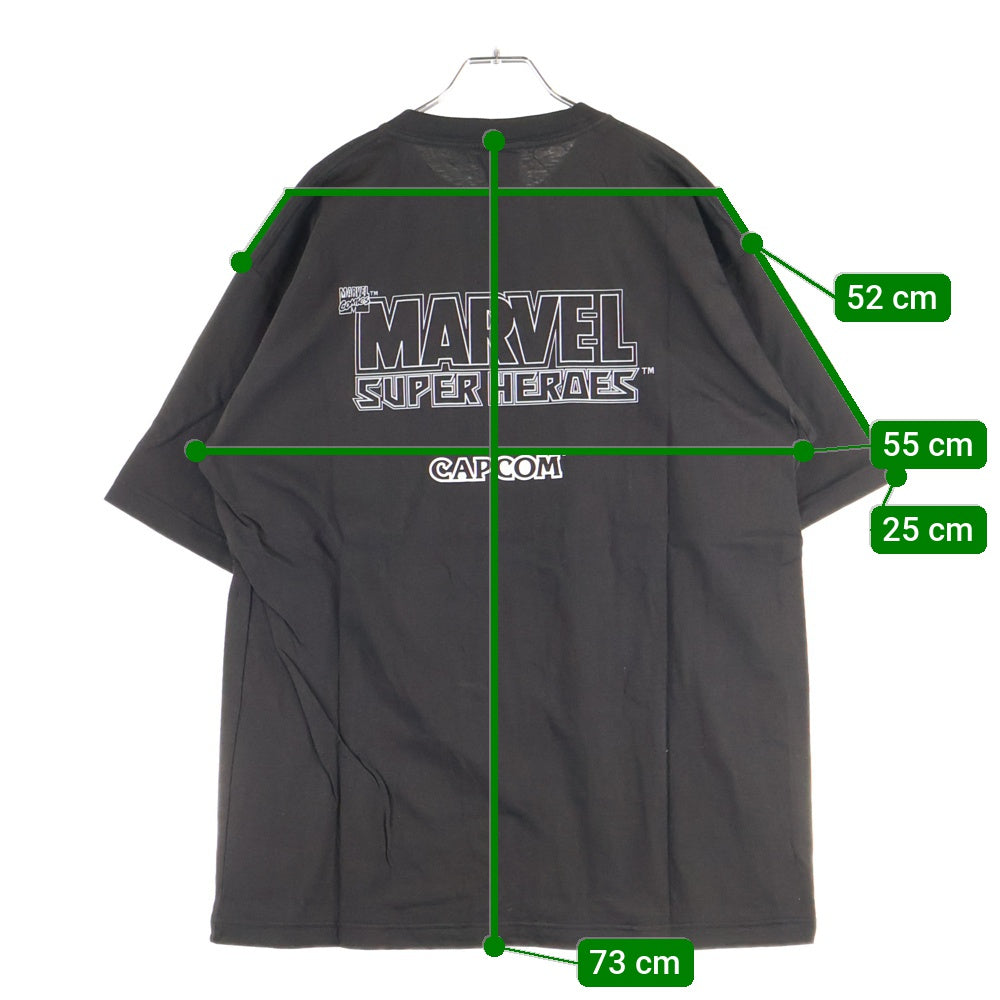 VINTAGE(ヴィンテージ) 90s 1995 MARVEL SUPER HEROES CAPCOM マーベル スーパーヒーローズ カプコン ゲームプロモーション 両面プリント クルーネック 半袖Tシャツ
