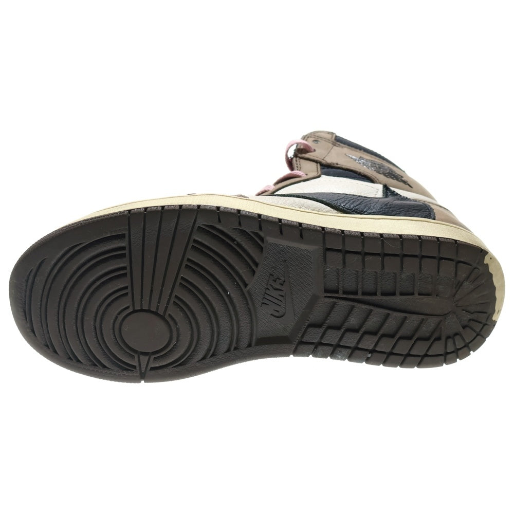 NIKE(ナイキ) ×TRAVIS SCOTT AIR JORDAN 1 RETRO HIGH OG TS SP トラヴィススコット エアジョーダン1 レトロ ハイカットスニーカー ブラウン CD4487-100 US8.5/26.5cm